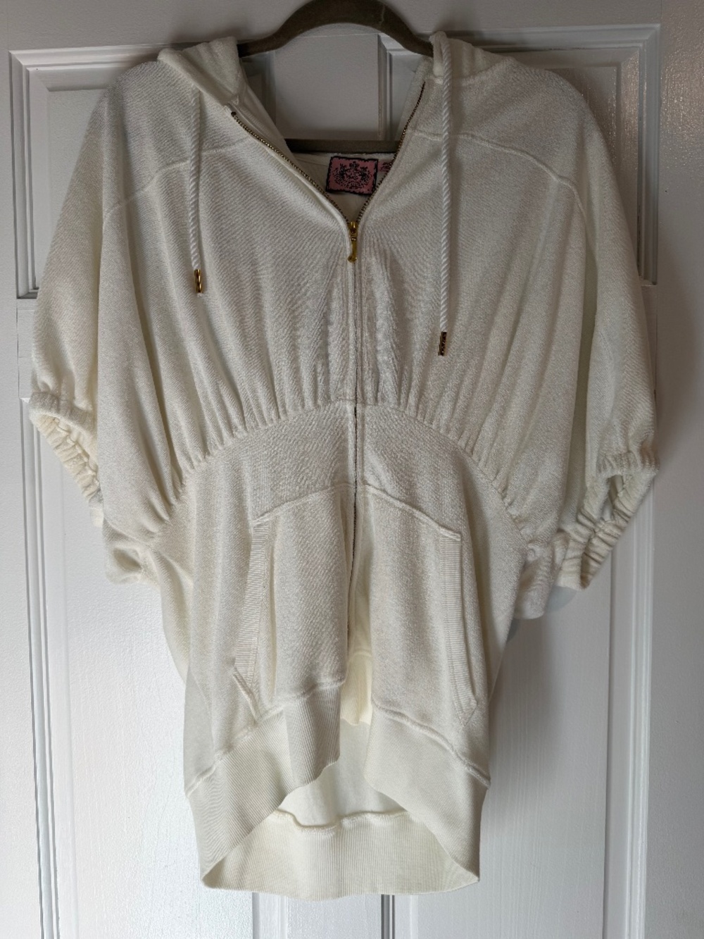 Ladies vintage Juicy size Lg short sleeve zip up new with tags